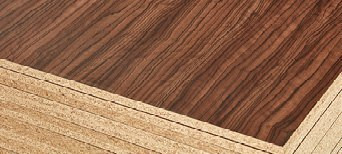 Furniertes Holz Farbe Nussbraun
